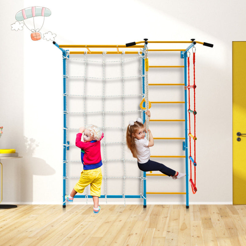 7 in 1 Kids Indoor Gym Playground Swedish Wall Ladder