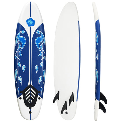 6 Feet Surfboard with 3 Detachable Fins