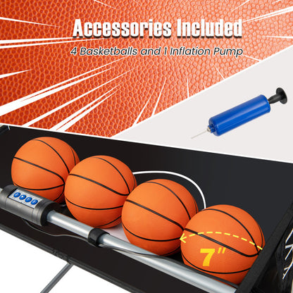 Foldable Dual Shot Basketball Arcade Game with Electronic Scoring System