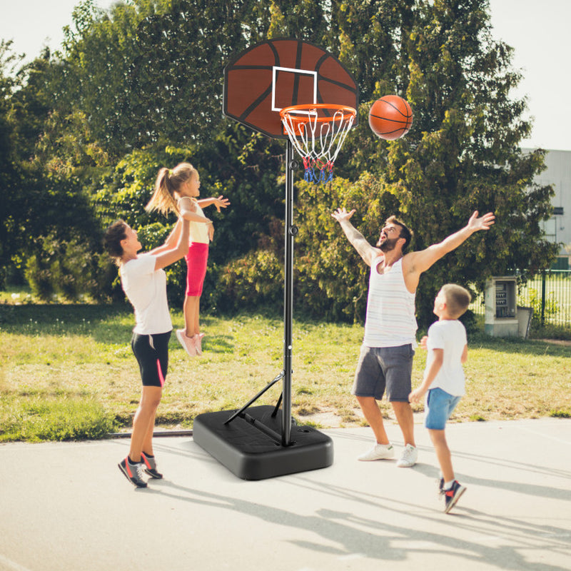 Basketball Hoop 5.6-6.5 FT Height Adjustable for Kids with Shatterproof Backboard