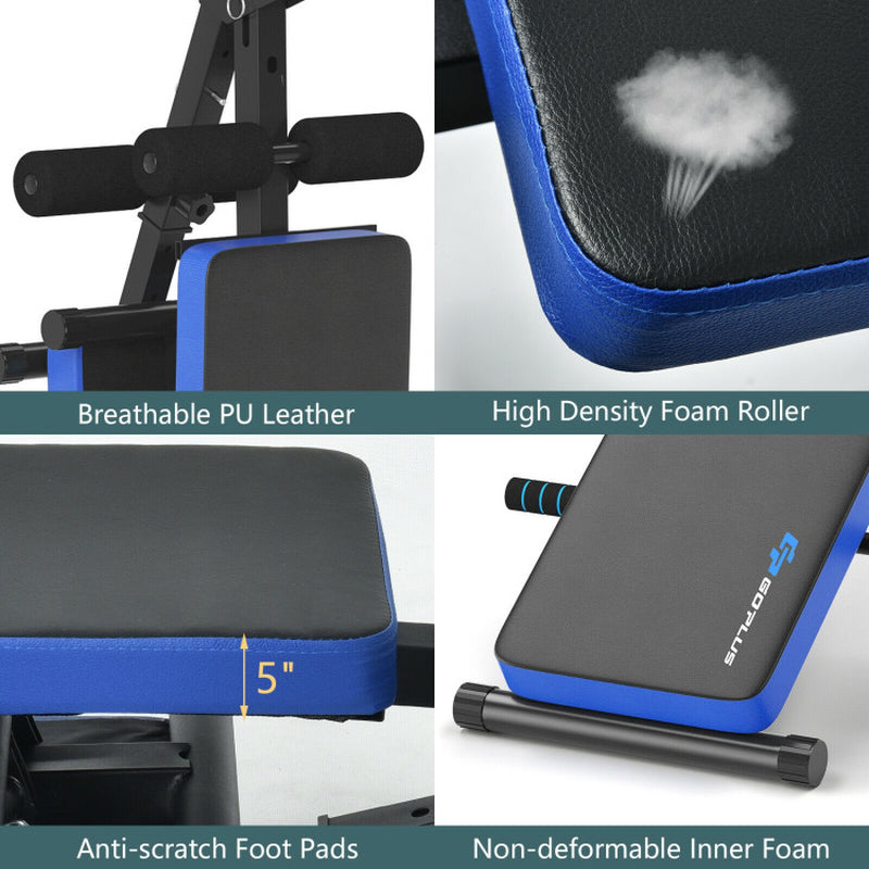 Adjustable Sit up Bench with LCD Monitor