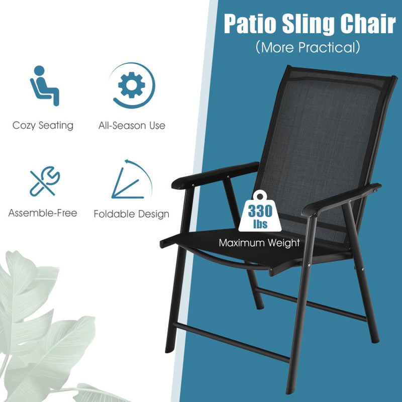 4-Pack Patio Portable Folding Chairs for Outdoor Camping