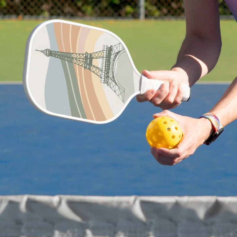 Drawing Eiffel Tower Pickleball Paddle