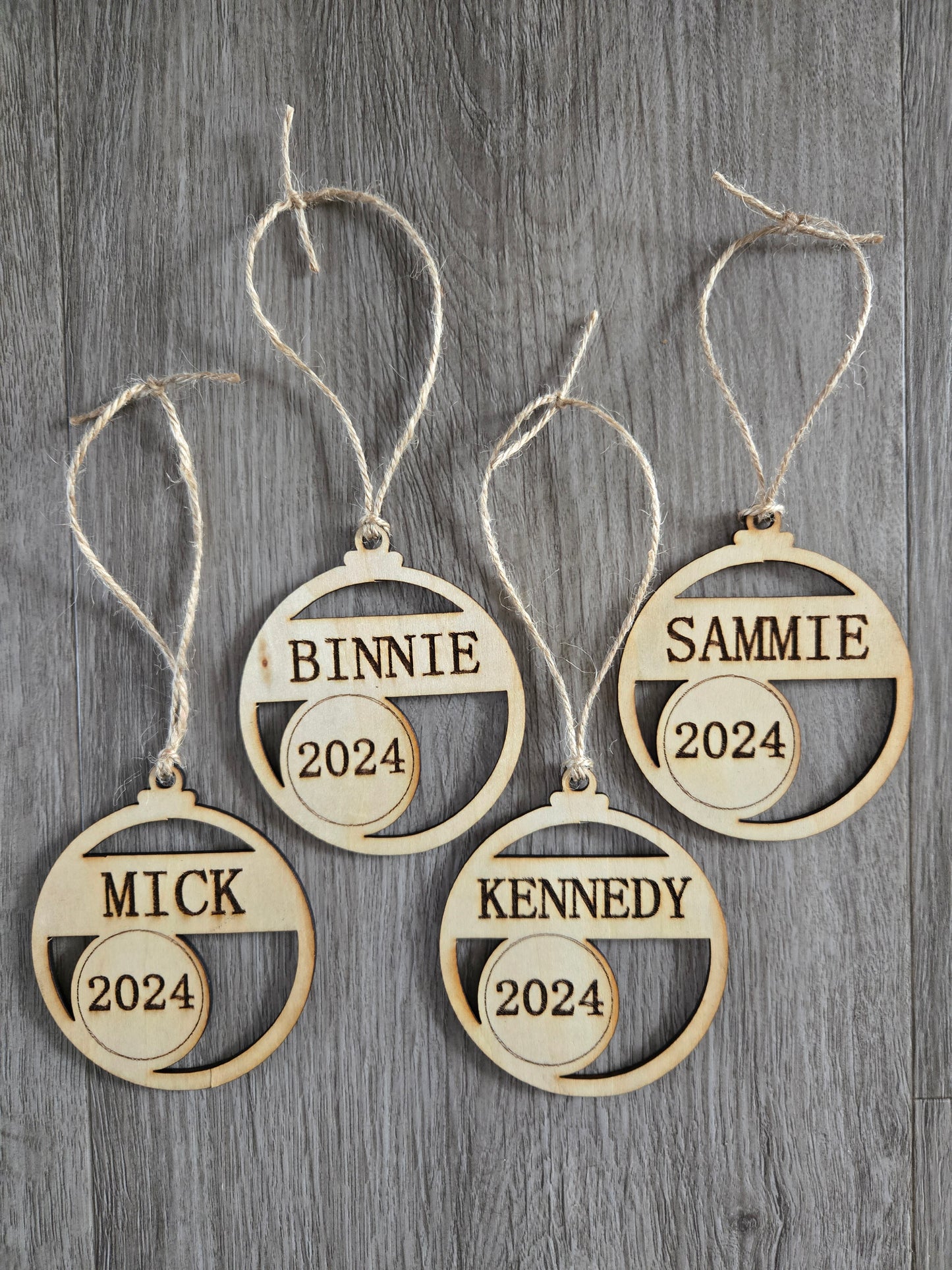 Personalized Christmas Ornaments (Name & Year)