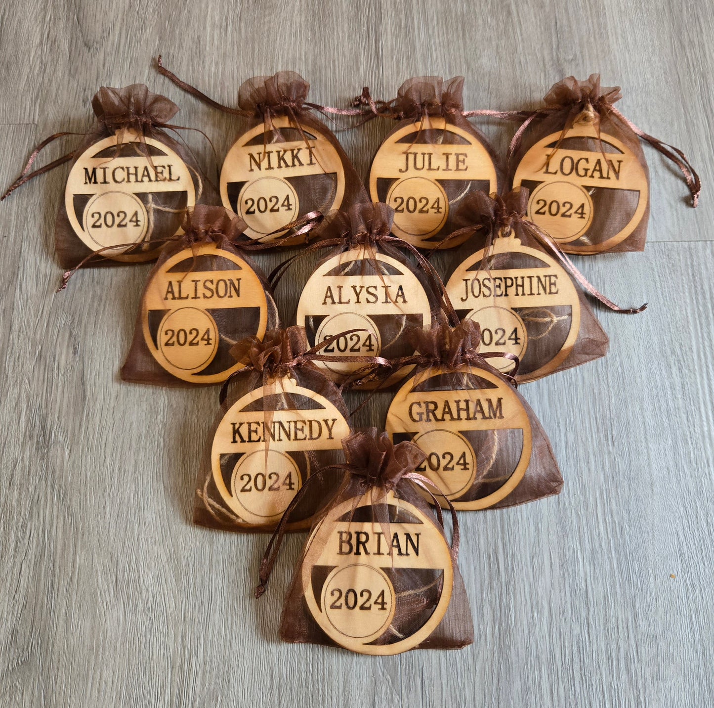 Personalized Christmas Ornaments (Name & Year)