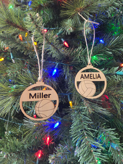 Custom Sports Christmas Ornaments