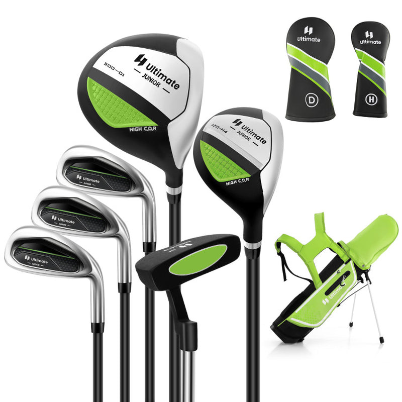 Junior Complete Golf Club Set with Stand Bag Rain Hood