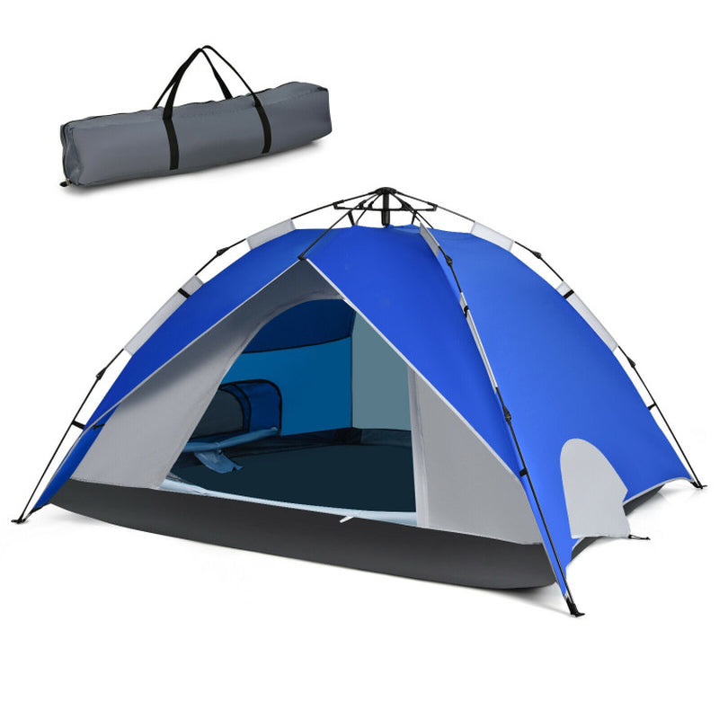 2-In-1 4 Person Instant Pop-Up Waterproof Camping Tent