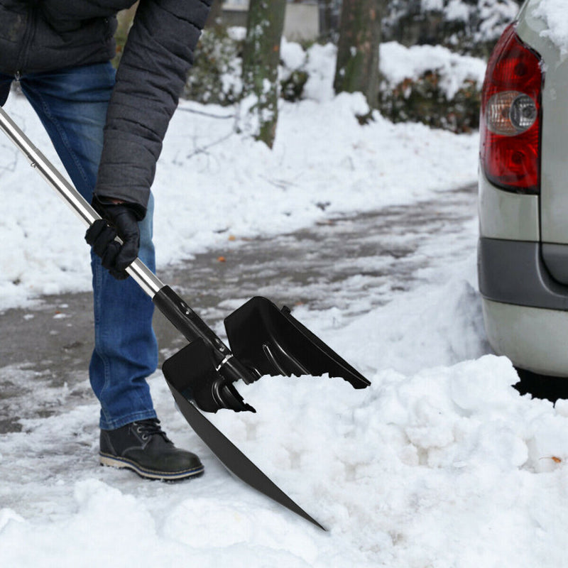 3-In-1 Snow Shovel with Ice Scraper and Snow Brush