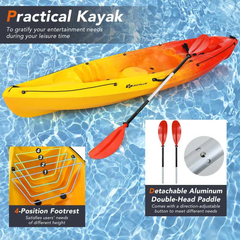 Single Sit-On-Top Kayak with Detachable Aluminum Paddles