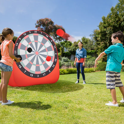 Large Dart Board for Kids with 4 Kick Balls