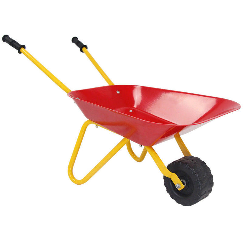 Outdoor Garden Backyard Play Toy Kids Metal Wheelbarrow