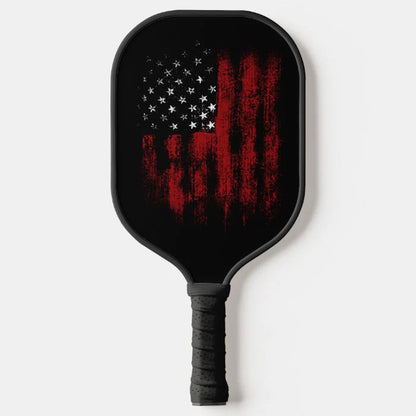 Grunge Vintage USA Flag Pickleball Paddle