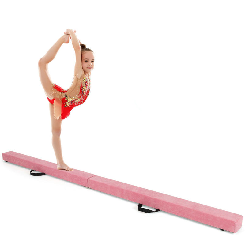 7 Feet Folding Portable Floor Balance Beam with Handles for Gymnasts