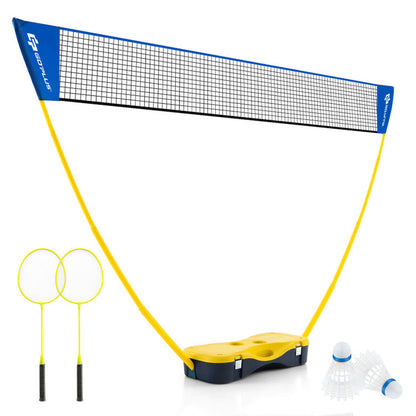 Portable Badminton Set Outdoor Sport Game Set with 2 Shuttlecocks