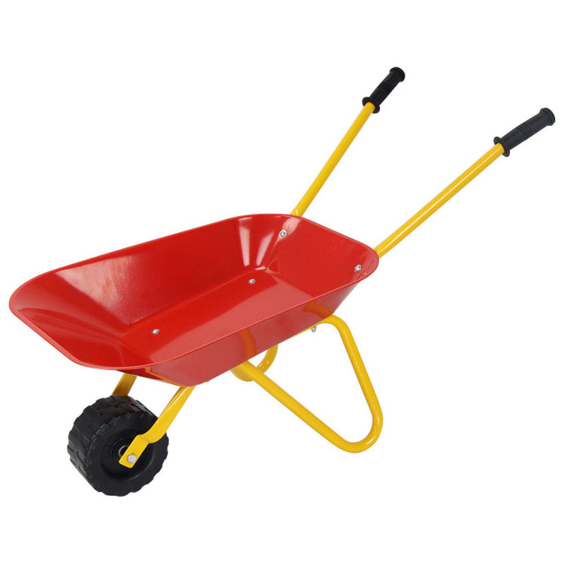 Outdoor Garden Backyard Play Toy Kids Metal Wheelbarrow