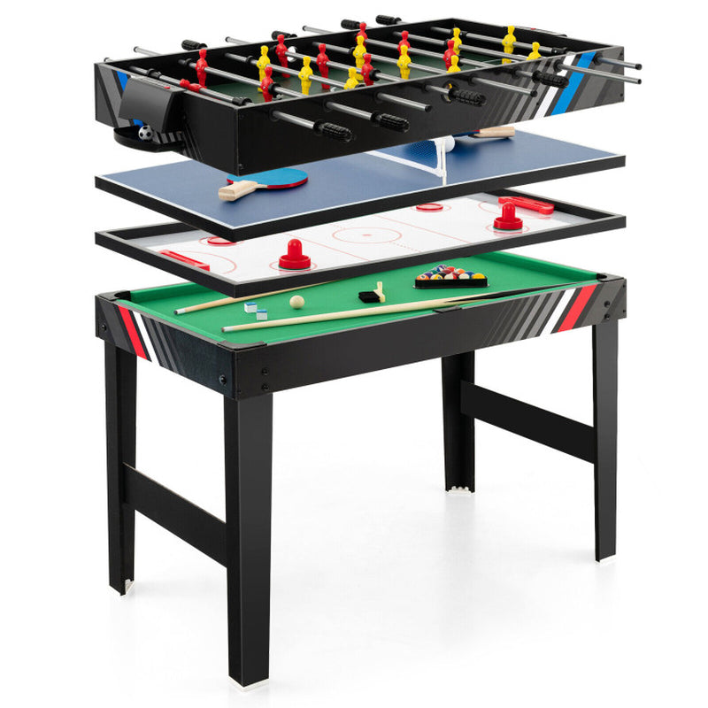 4-In-1 Multi Game Table with Pool Billiards