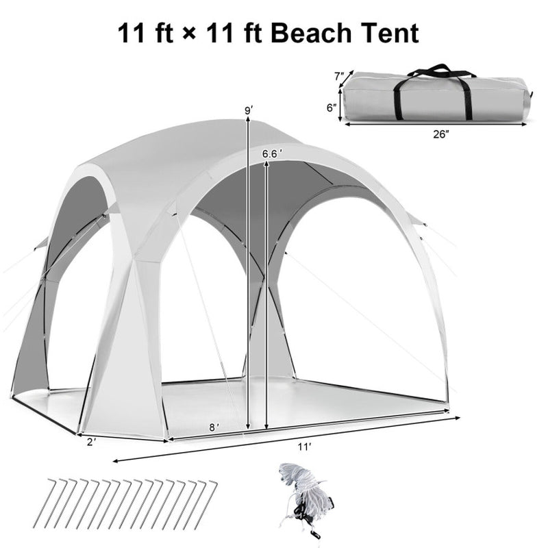 11 X 11 Feet Patio Sun Shade Shelter Canopy Tent Portable UPF 50+ Outdoor Beach