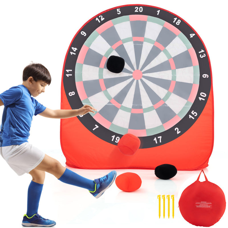 Large Dart Board for Kids with 4 Kick Balls