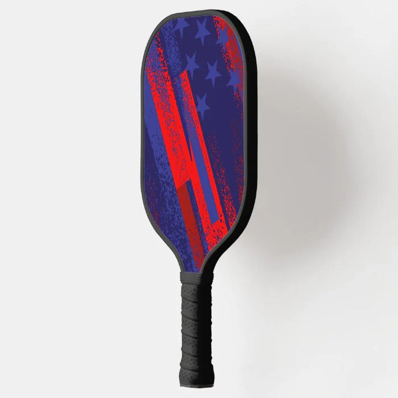 USA Flag Background Pickleball Paddle