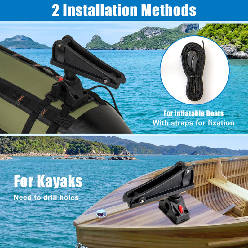 360° Rotatable Fishing Boat Kayak Accessory Set of 3