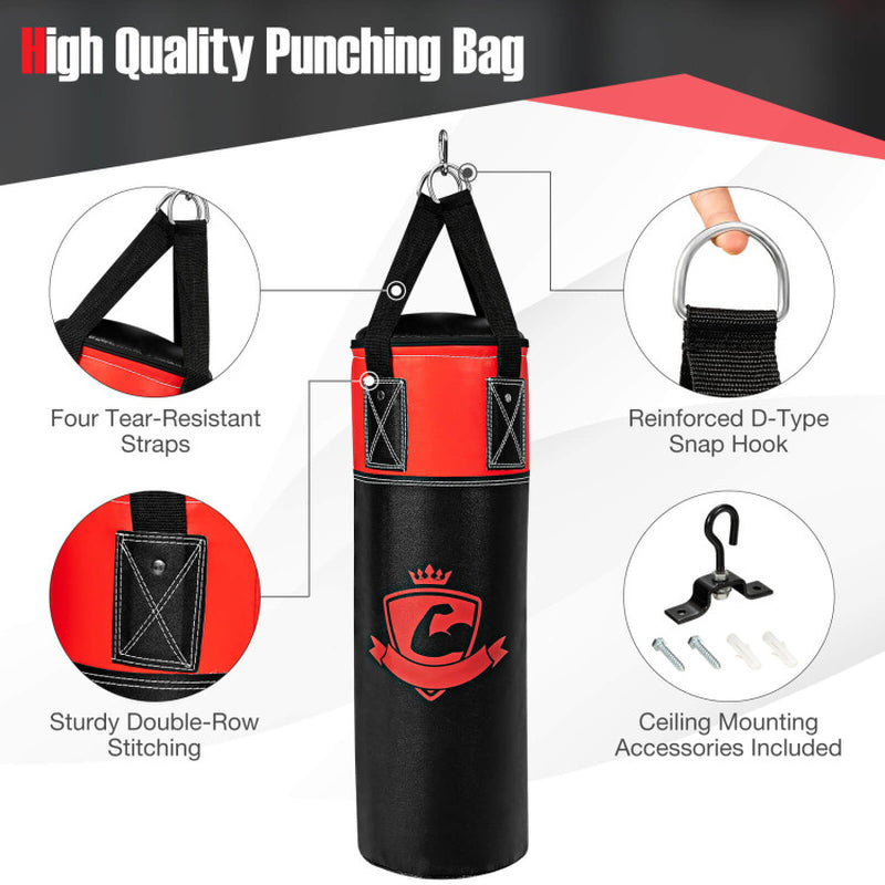 11 Pounds Kids Hanging Punching Bag Set with Punching Gloves