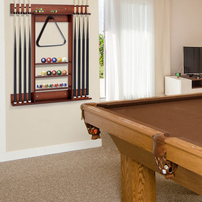 Wall-Mounted Billiards Pool Cue Rack Only