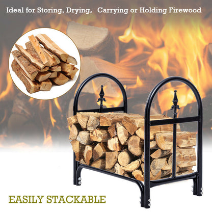 2 Feet Outdoor Heavy Duty Steel Firewood Storage Holder