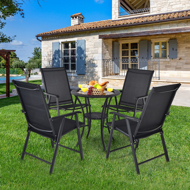 4-Pack Patio Portable Folding Chairs for Outdoor Camping