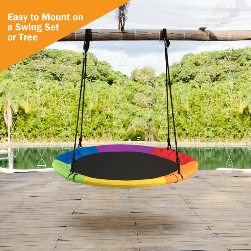 40 Inch Flying Saucer Tree Swing Outdoor Play for Kids