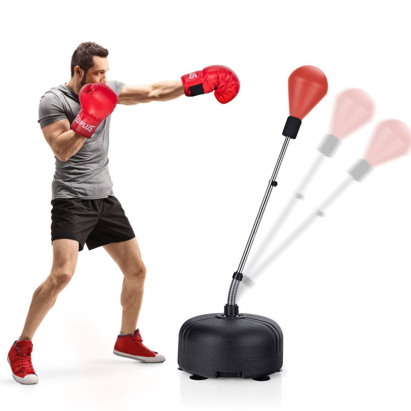 Adjustable Freestanding Punching Bag with Boxing Gloves