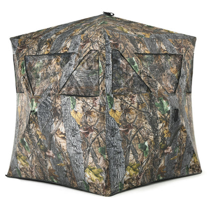 3 Person Portable Pop-Up Ground Hunting Blind with Tie-Downs