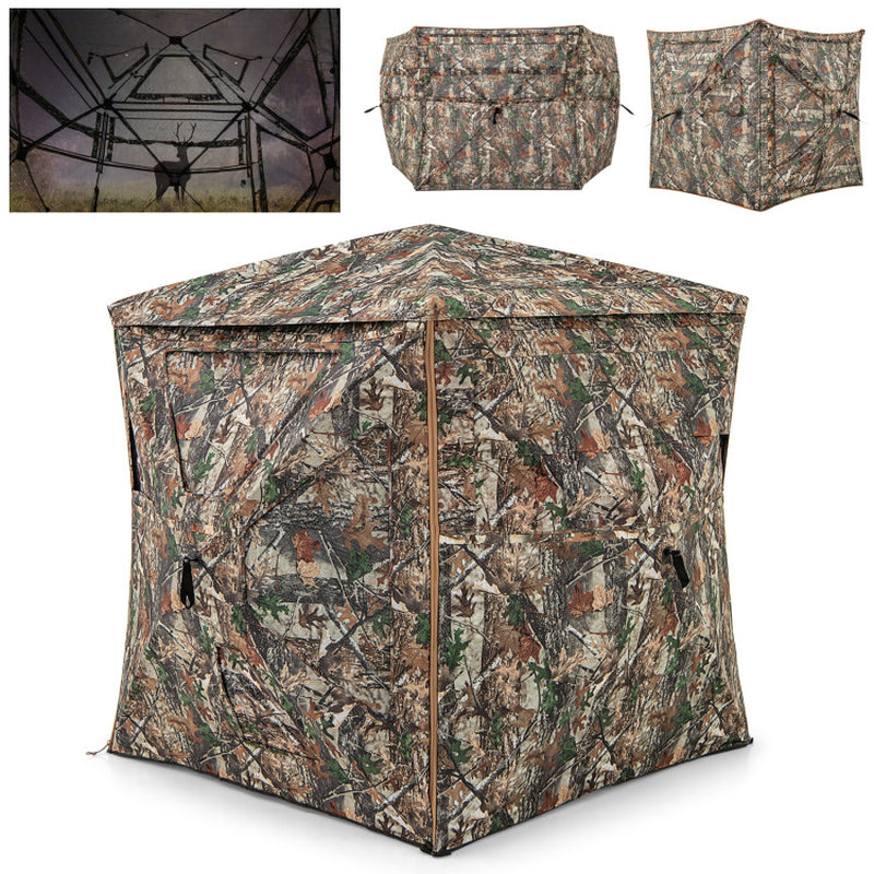 5-IN-1 Detachable Hunting Blind for 2-3 People with Skylight