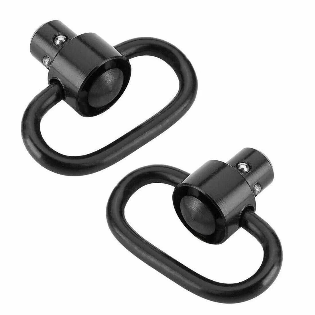 2PCS Heavy Duty Flush Push Button Quick Detach 1.25" Rifle QD Sling Swivel Mount