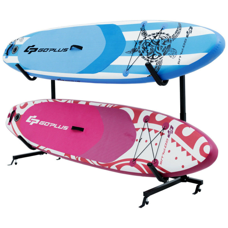 Freestanding Height Adjustable Dual Kayak Storage Rack