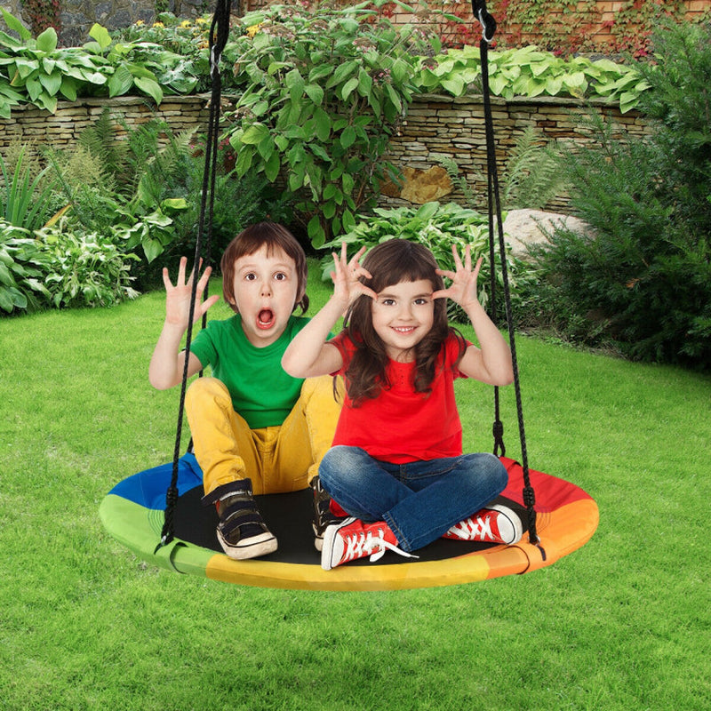 40 Inch Flying Saucer Tree Swing Outdoor Play for Kids