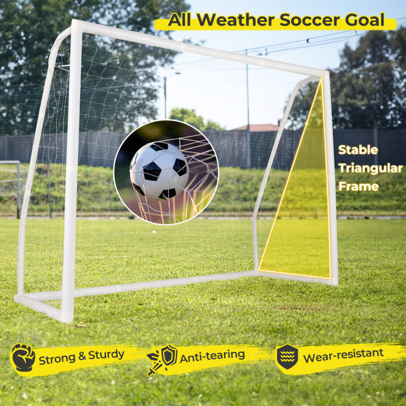 8' X 6' Soccer Goal with Ground Stakes and Soccer Cones