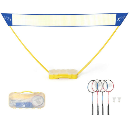 Portable Badminton Set Folding Tennis Badminton Volleyball Net