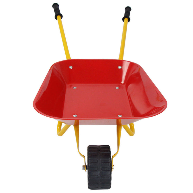 Outdoor Garden Backyard Play Toy Kids Metal Wheelbarrow