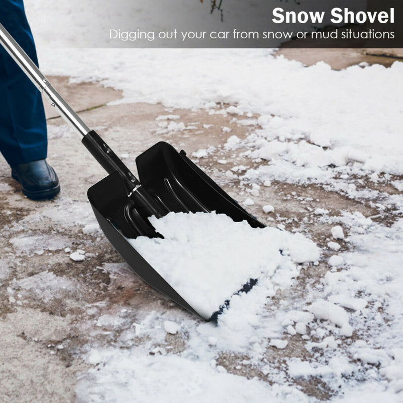 3-In-1 Snow Shovel with Ice Scraper and Snow Brush