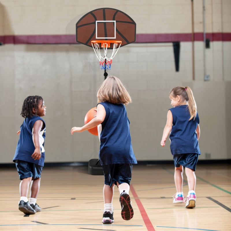 Basketball Hoop 5.6-6.5 FT Height Adjustable for Kids with Shatterproof Backboard