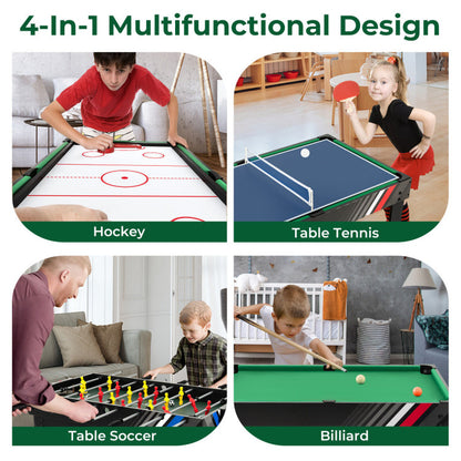 4-In-1 Multi Game Table with Pool Billiards