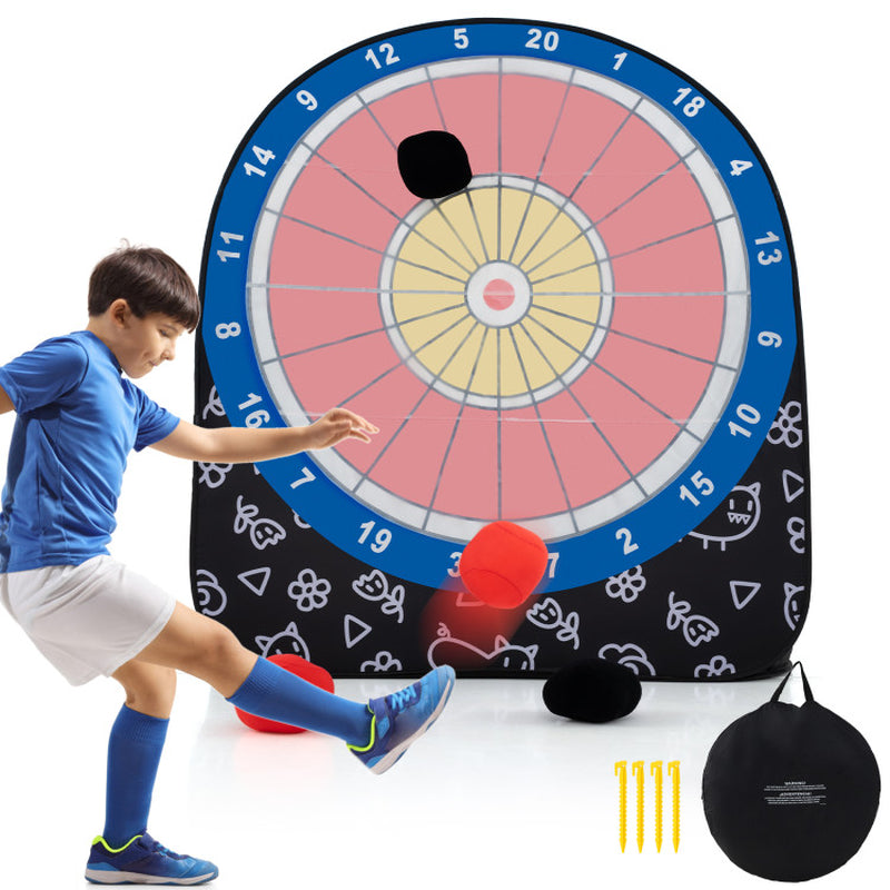 Large Dart Board for Kids with 4 Kick Balls