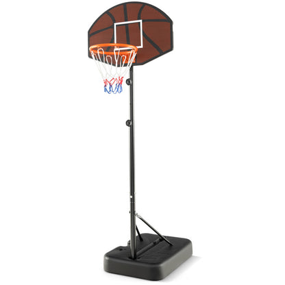 Basketball Hoop 5.6-6.5 FT Height Adjustable for Kids with Shatterproof Backboard