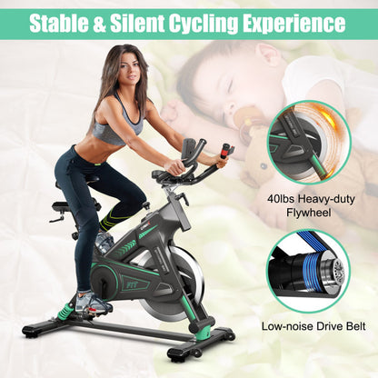 Stationary Exercise Cycling Bike with 33Lbs Flywheel for Home