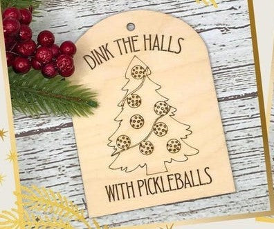 Pickleball Christmas Ornament