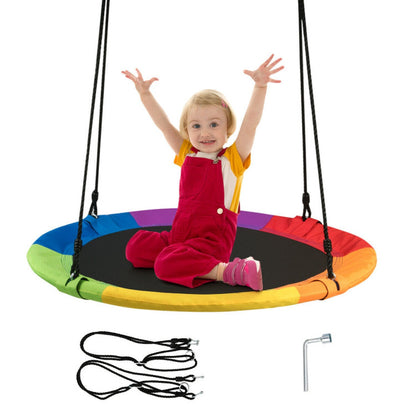 40 Inch Flying Saucer Tree Swing Outdoor Play for Kids