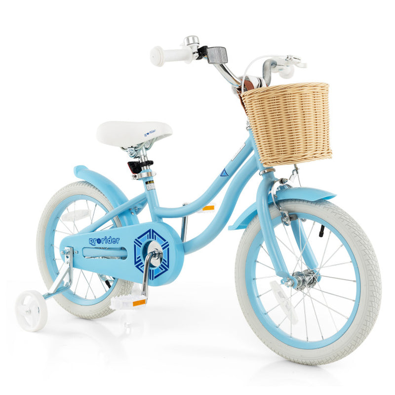 16-Inch Kids Bike with Adjustable Handlebar for Girls Boys Ages 4-7