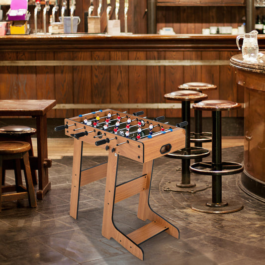 Space Saving Table Football with Durable Handle and 2 Footballs