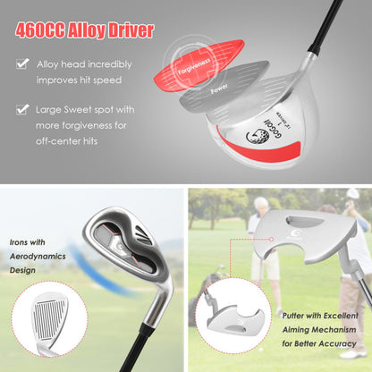 10 Pieces Ladies Complete Golf Club Set with Alloy Driver